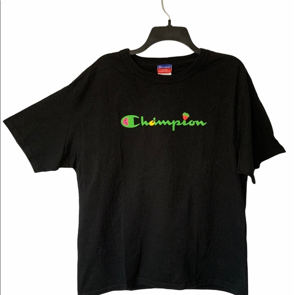 Champion ✨ Black Watermelon t-shirt size Medium - Picture 3 of 9